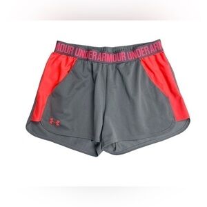 Under Armour Women's Play Up 2.0 Shorts‎ Size Medium in Gray/Pink